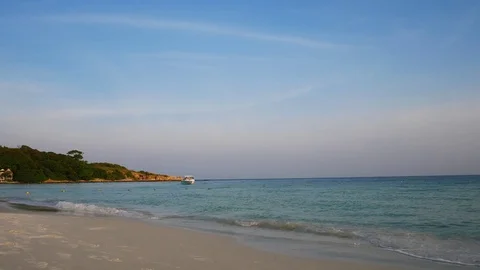 Beach beautiful and tranquil with crystal clear water. Stock Footage 81967907