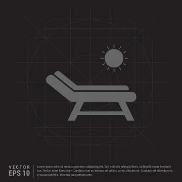 Beach Bed Icon Illustrazione stock