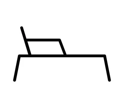 Beach bed illustrated in vector on white background beach bed illustrated ... Stock Photos
