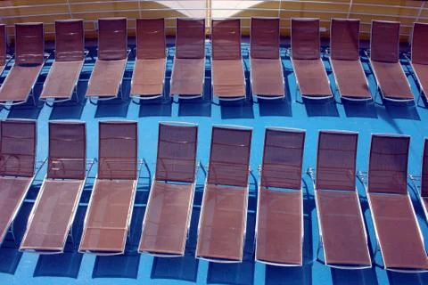 Beach beds Stock Photos