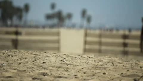 Beach Bike Path Haze Stock Footage 11360131