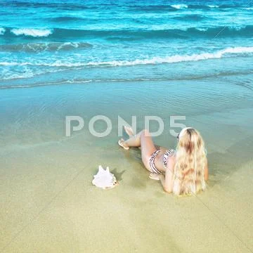 Beach bikini Stock Photos