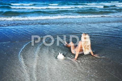 Beach bikini Stock Photos