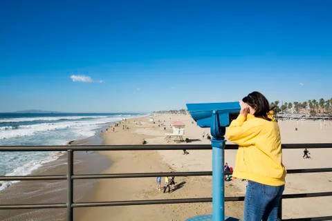 Beach binnoculars Stock Photos