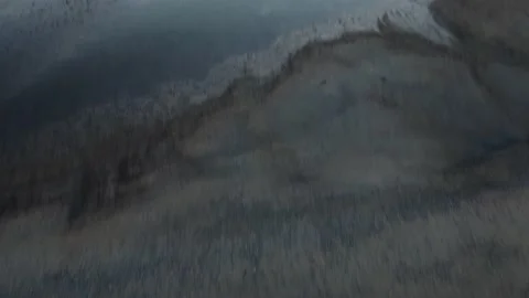 Beach bird eye view and sunset 4K Stock Footage 154580298
