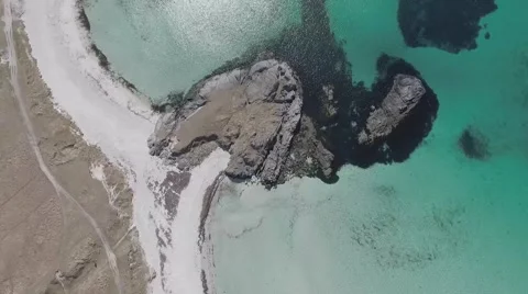 Beach from bird POV Stock Footage 66528476