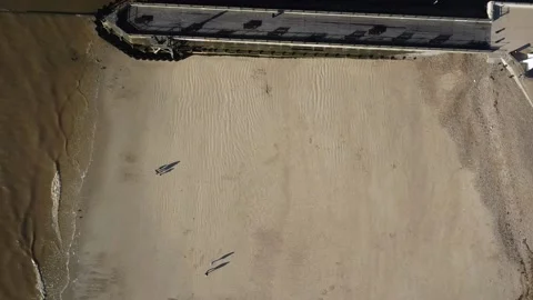 Beach bird's eye view Stock Footage 197706818
