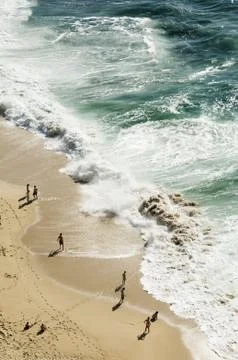 Beach birds eye view Stock Photos