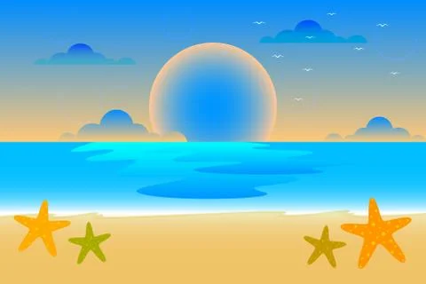 Beach blue Stock Illustration