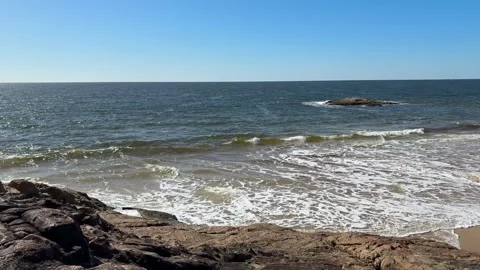 Beach blue sky Stock Footage 313995420