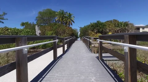 Beach boardwalk Stock Footage 60618277