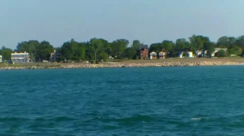 Beach Boat Scene (HD) Stock Footage 11397679