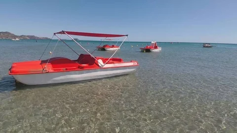 Beach Boats Flat Stock Footage 87654695