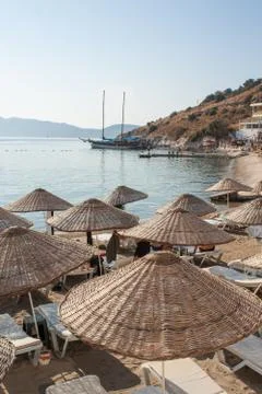 Beach in Bodrum, Turkey Stock Photos