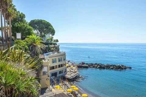 Beach in Bogliasco Foto stock