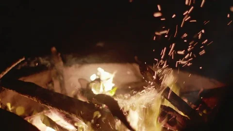 Beach Bonfire Stock Footage 82685965