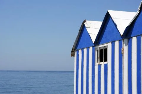 Beach booths Stock Photos