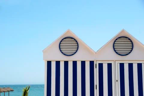Beach booths Stock Photos