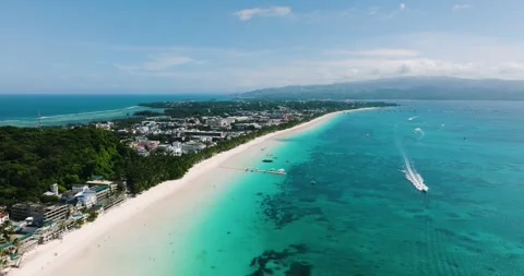 Beach in Boracay Island. Philippines. Stock Footage 280154272