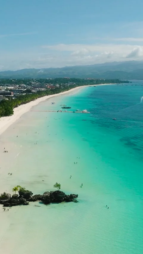 Beach in Boracay Island. Philippines. Stock Footage 342684206