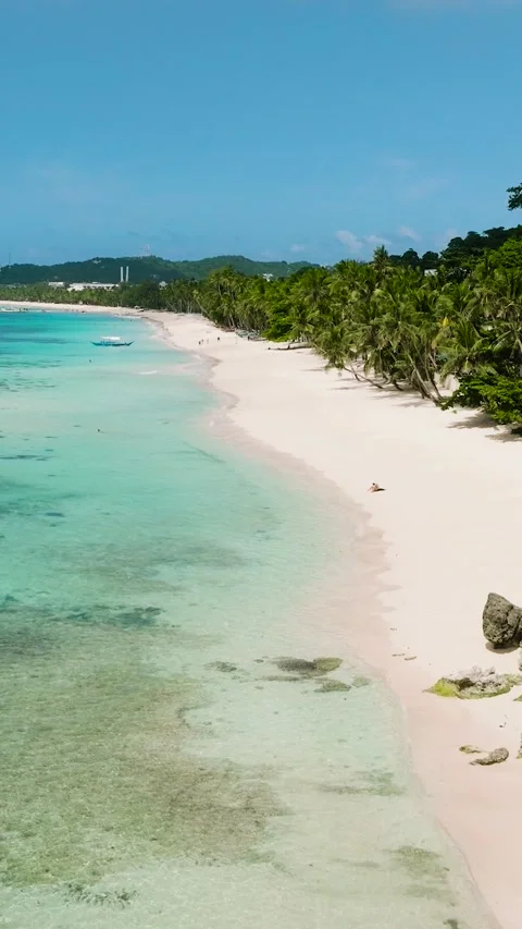 Beach in Boracay, Philippines. Stock Footage 268052161