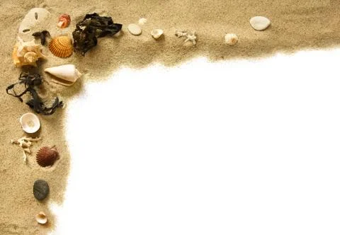 Beach border Stock Photos