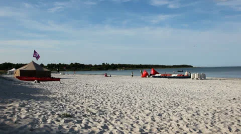 A beach at Bornholm, Denmark Stock Footage 25488208