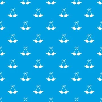 Beach bra pattern seamless blue Stock Illustration