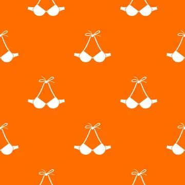 Beach bra pattern vector orange Stock Illustration