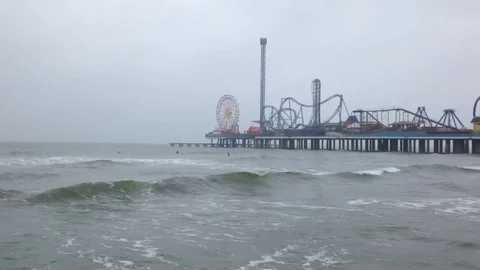 BEACH BROLL TIMELAPSE - ROUGH WATERS - RIDES 001 Stock Footage 122849869