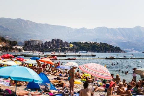 Beach in Budva Foto stock