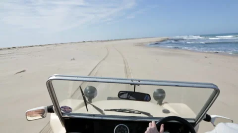 Beach Buggy Racing on a sandy beach Stock Footage 228676003