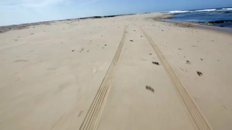 Beach Buggy Racing on a sandy beach Stock Footage 228676007
