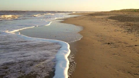 Beach Burnham Overy Staithe no sound Stock Footage 168978907