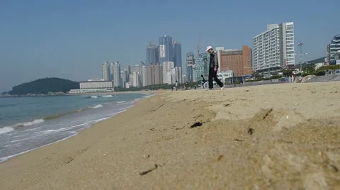 Beach in Busan Stock Footage 5295585