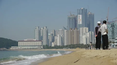 Beach in Busan Stock Footage 5295637
