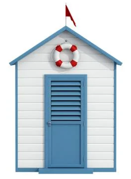 Beach Cabin Stock Illustration