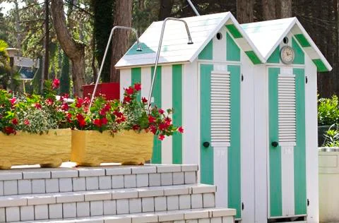 Beach cabin Stock Photos