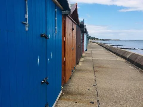 Beach Cabins 스톡 사진