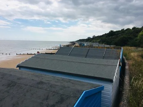 Beach Cabins 스톡 사진