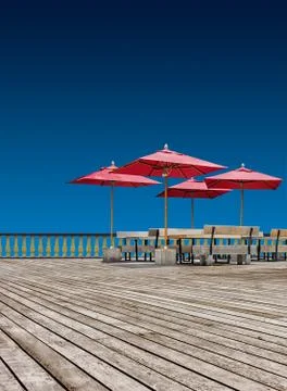 Beach cafe Stock Photos