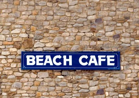Beach cafe sign Stock-Fotos
