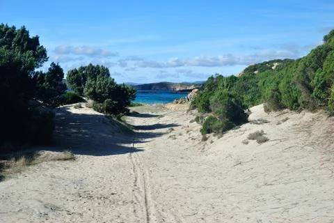 Beach of Cala Antoni Areddu Stock Photos