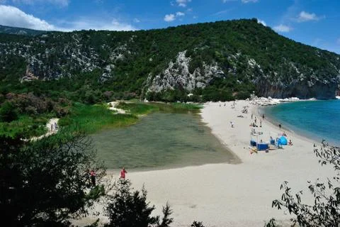 Beach of Cala Luna Stock Photos