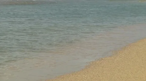 Beach calm zoomout Stock Footage 30789074