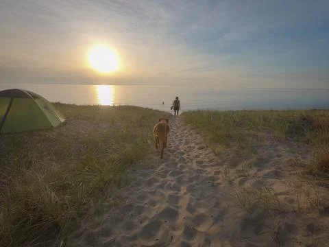 Beach Camping Stock Photos