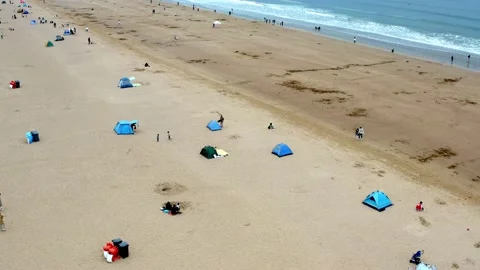 The beach camping of Qingdao Stock Footage 192875609