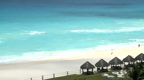 Beach Cancun Stock Footage 2856057