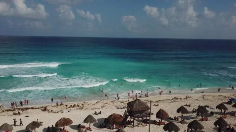 Beach in Cancun, Mexico Stock Footage 261469791