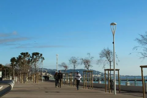 Beach of cannes Stock Photos